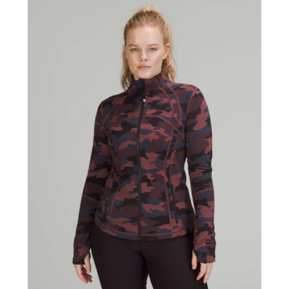 EUC Lululemon Define Jacket Luon Heritage 365 Camo Smoky Red Night Sea - Sz 4